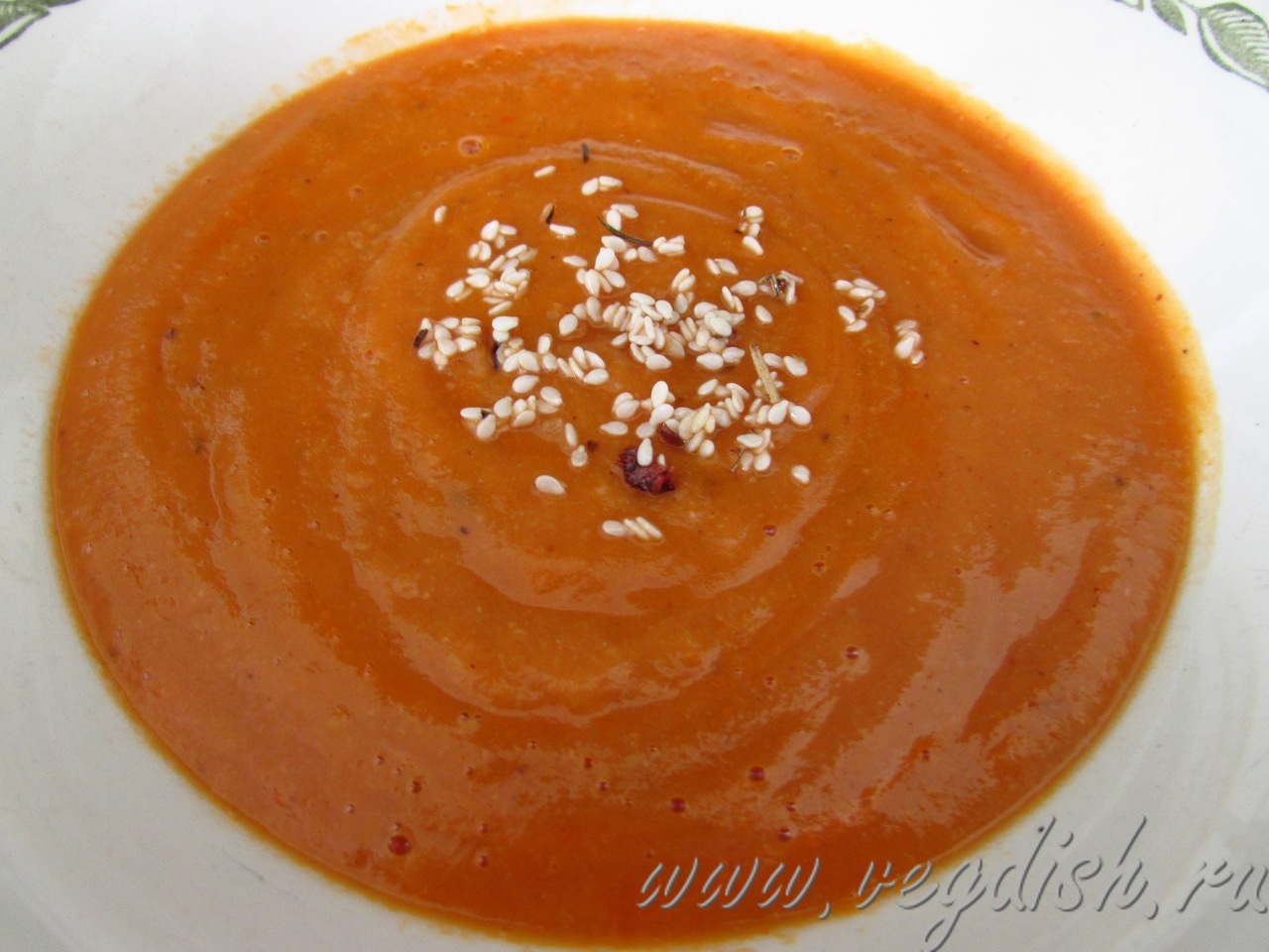 Морковный суп пюре с фасолью