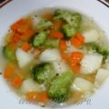Простой овощной суп с брокколи