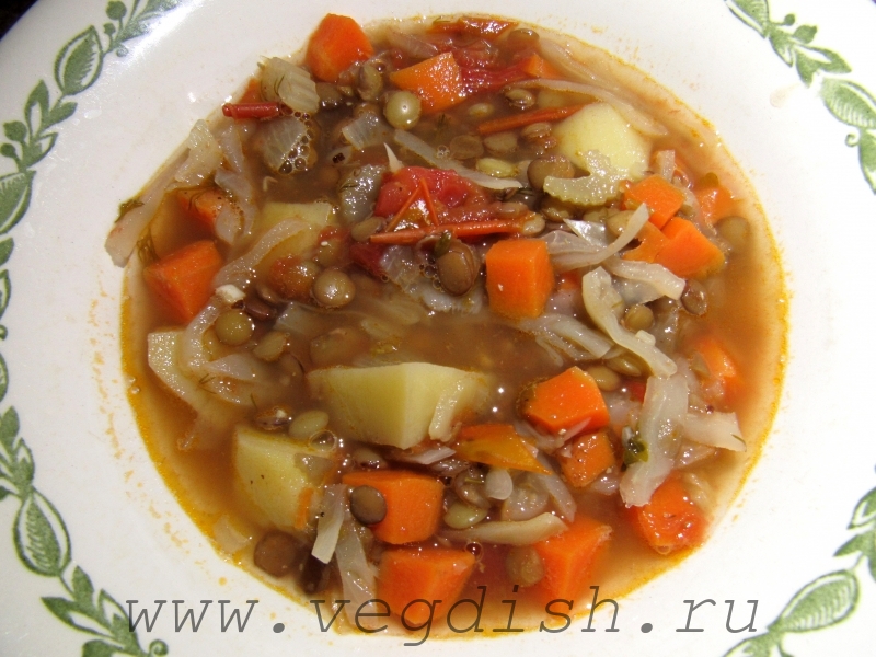 Суп из чечевицы с сельдереем , пошаговый рецепт на ккал, фото, ингредиенты - Юлия Высоцкая